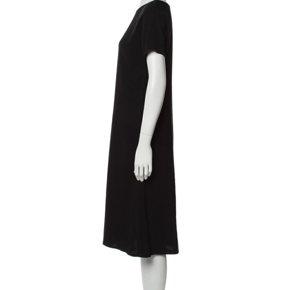The Row SZ 8 black Crew Neck Midi Length Dress